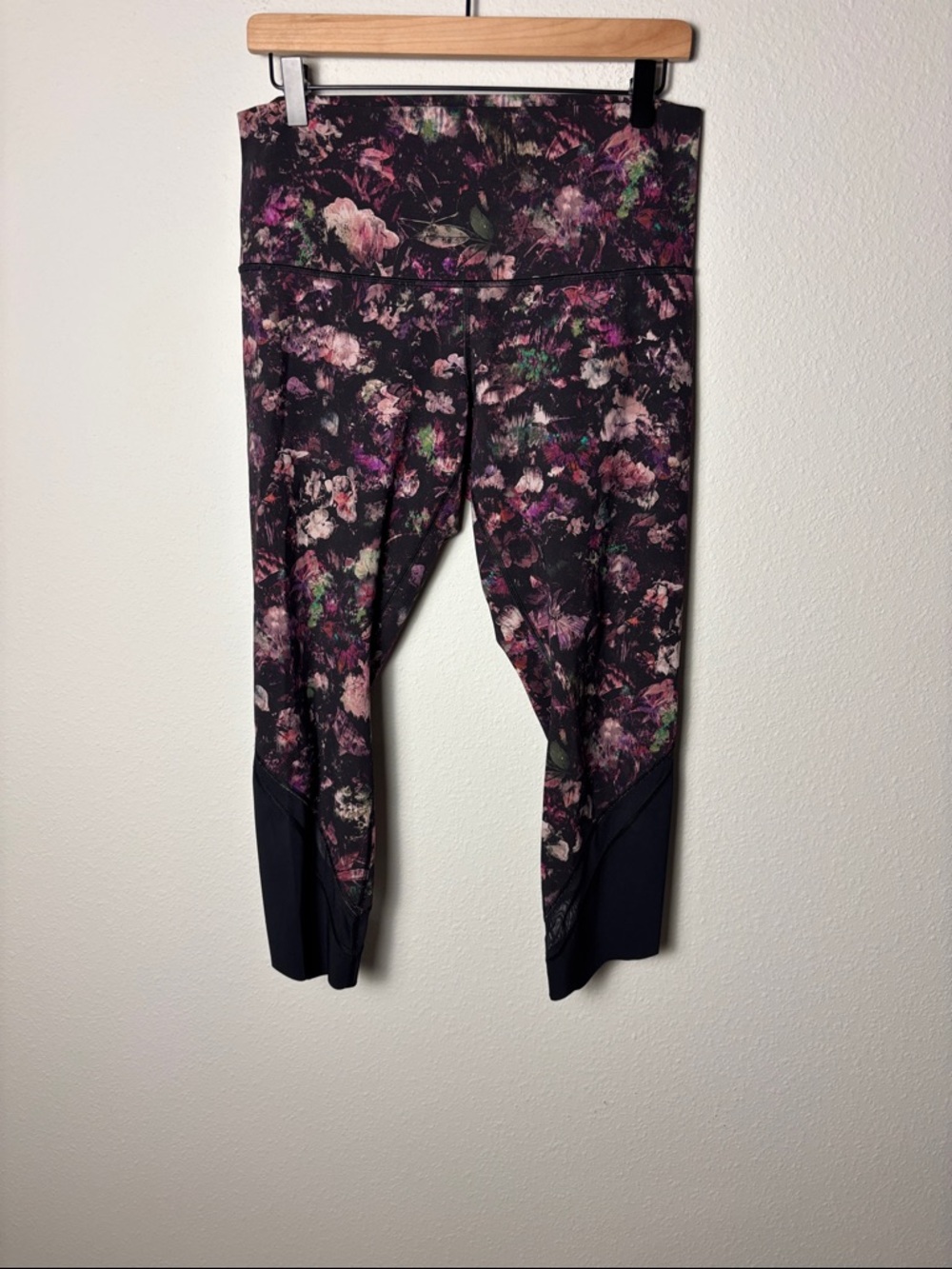 lululemon athletica Black Floral Print Leggings
